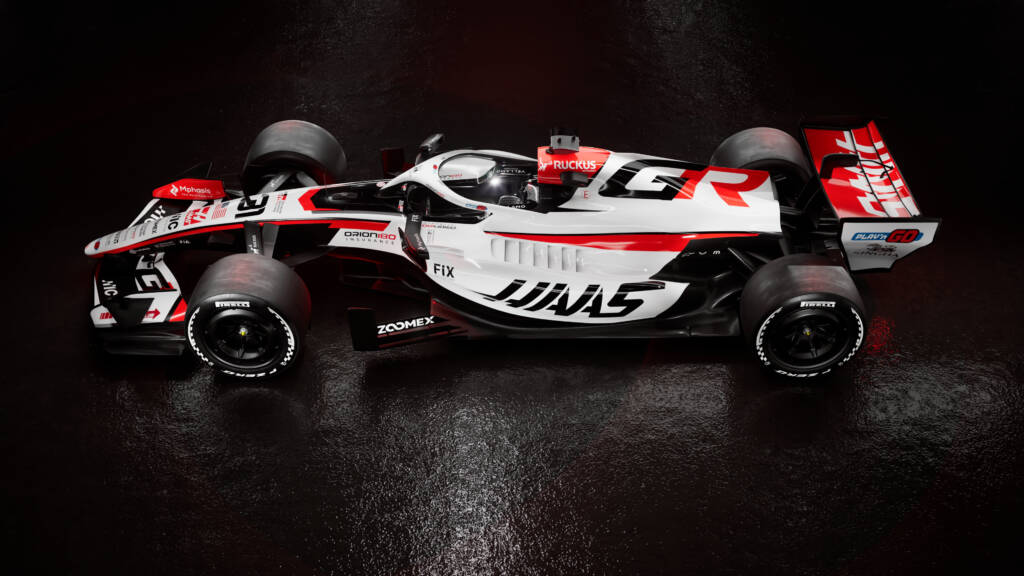 Haas 2026 livery side profile render