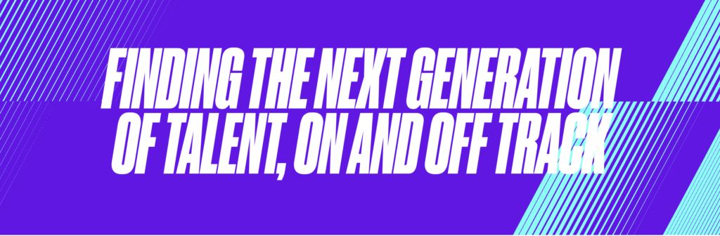 Electric purple and cyan blue make up new F1 Academy layout.