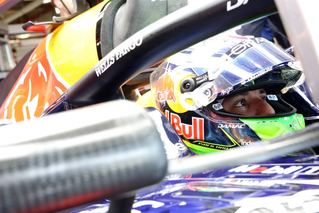 MIAMI, FLORIDA - MAY 01: Isack Hadjar of France and Oracle Red Bull Racing prepares to drive during practice ahead of the F1 Grand Prix of Miami at Miami International Autodrome on May 01, 2026 in Miami, Florida. (Photo by Mark Thompson/Getty Images) // Getty Images / Red Bull Content Pool // SI202605020011 // Usage for editorial use only //