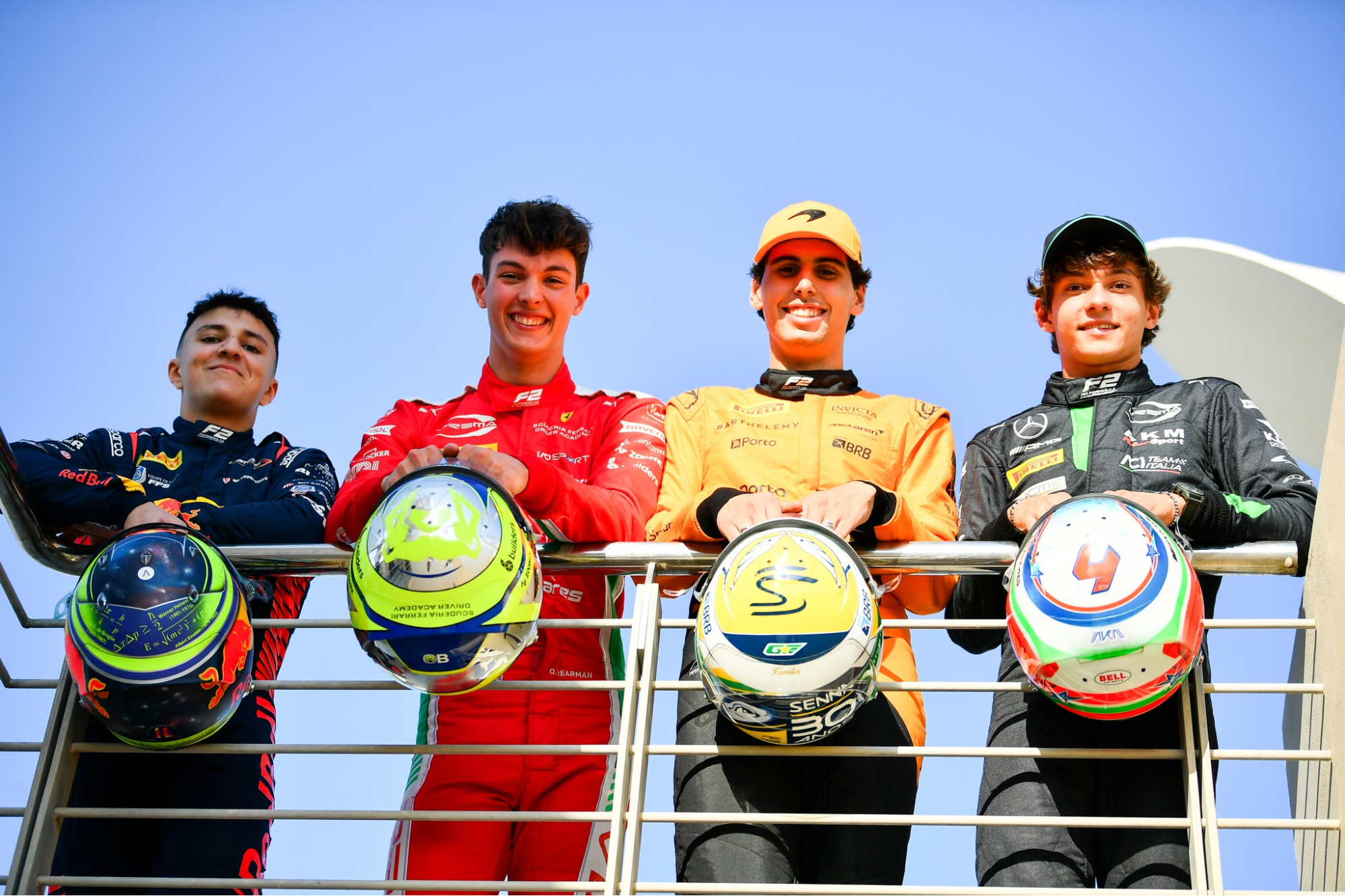 The 2025 rookies during their last F2 round in 2024.