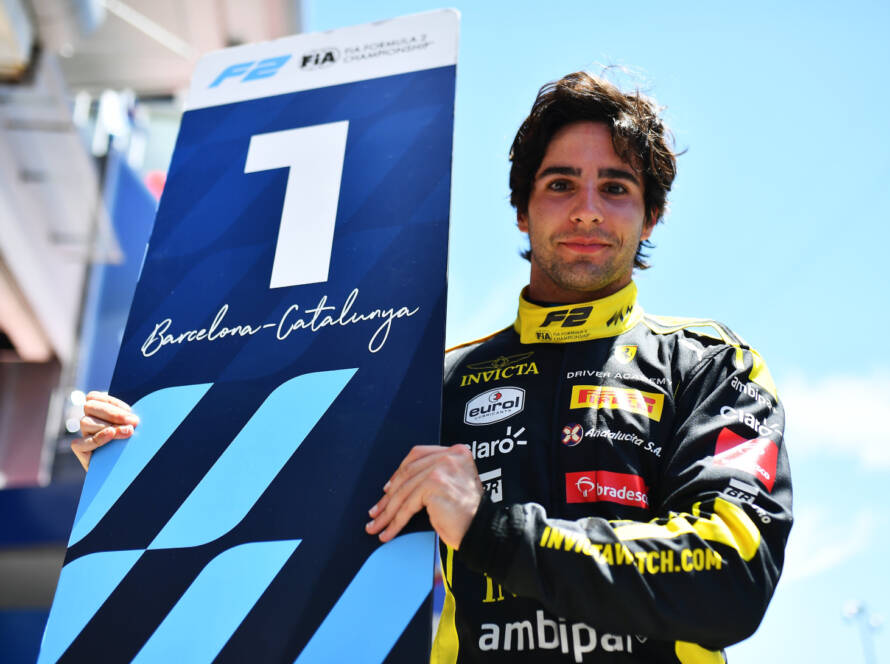 Rafael Câmara during the F2 Feature Race in Baku