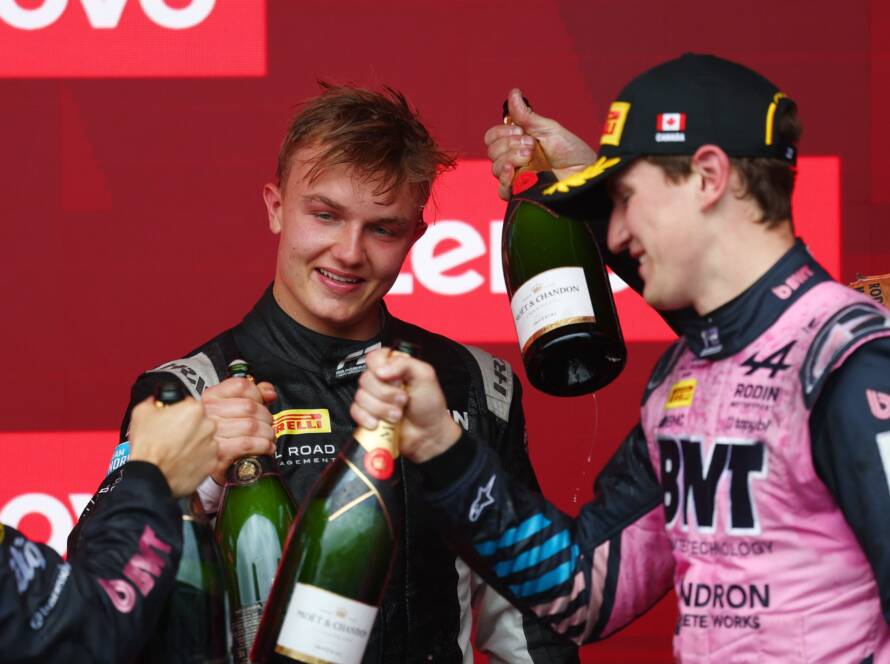 Alexander Dunne and Martinius Stenshorne during Formula 2 qualifying in Baku
